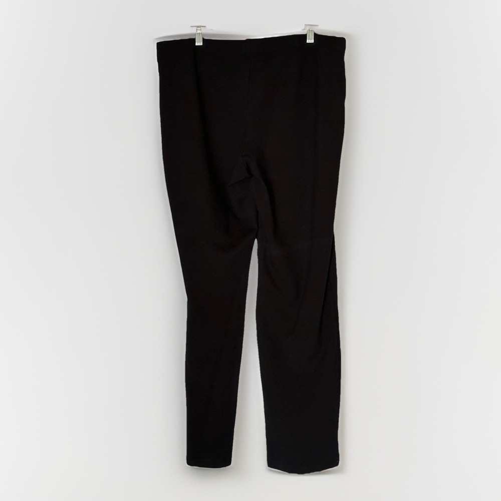 Eileen Fisher Pull On Pants Large Black Stretch Viscose Blend‎ Minimalist Large